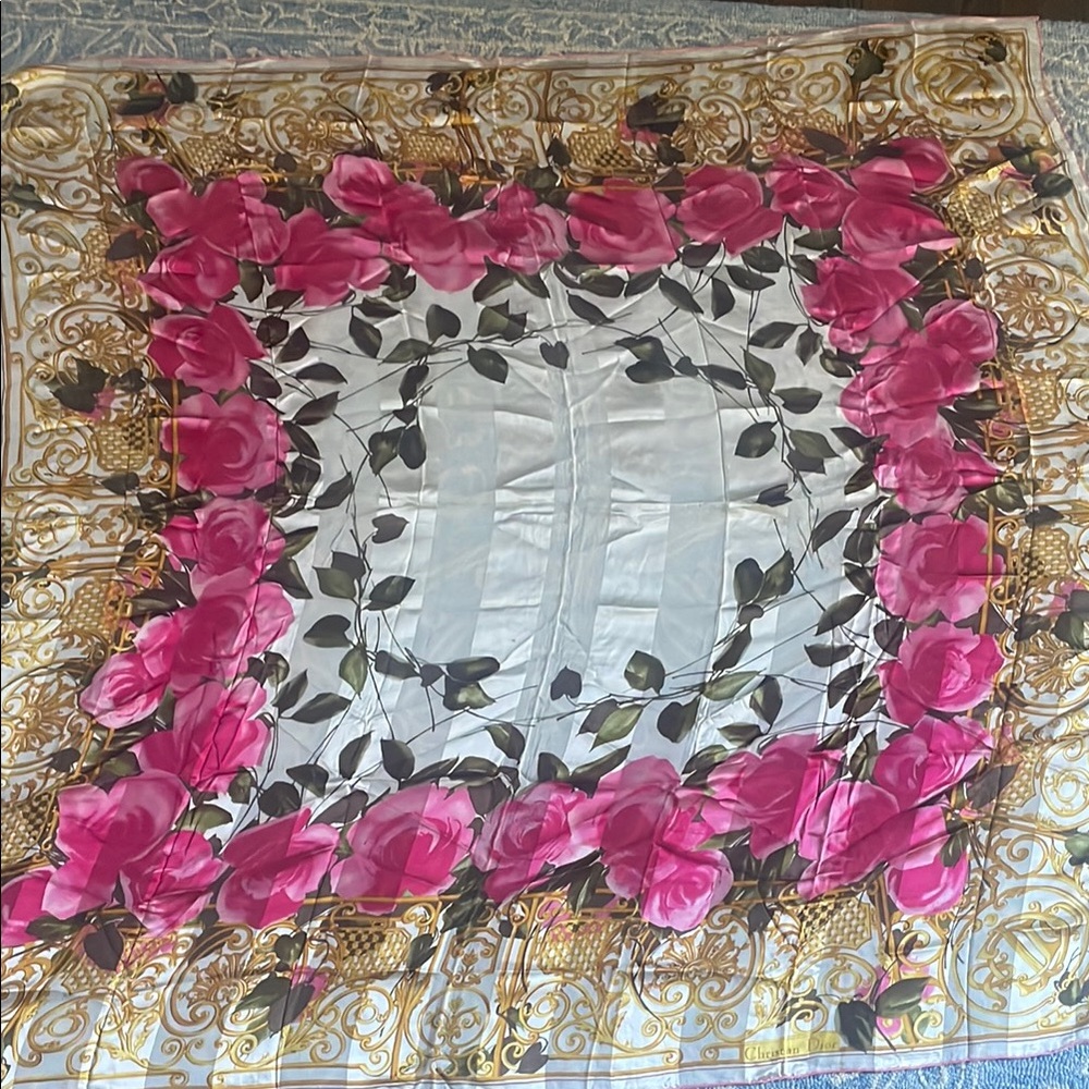Christian Dior scarf 51x51 inches preowned - Picture 1 of 4